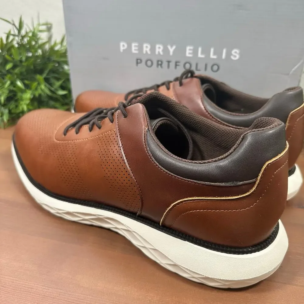 Perry‎ Ellis Portfolio Men's Casual Brown Shoes Size 10